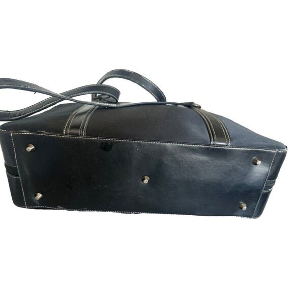 St. John Black Canvas Briefcase Bag - Picture 5 of 16